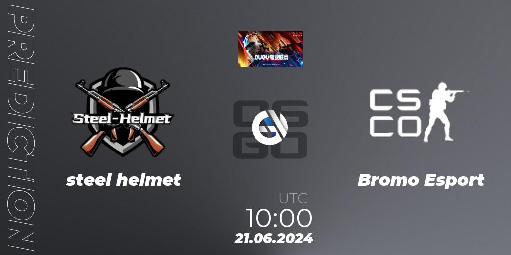 steel helmet - Bromo Esport: прогноз. 21.06.2024 at 10:00, Counter-Strike (CS2), QU Pro League