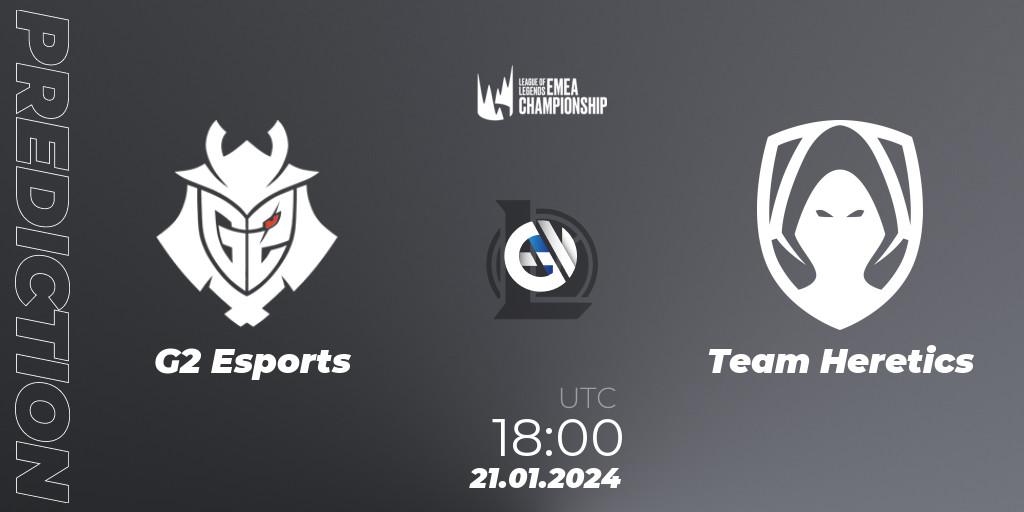 G2 Esports - Team Heretics: прогноз. 21.01.2024 at 18:00, LoL, LEC Winter 2024 - Regular Season