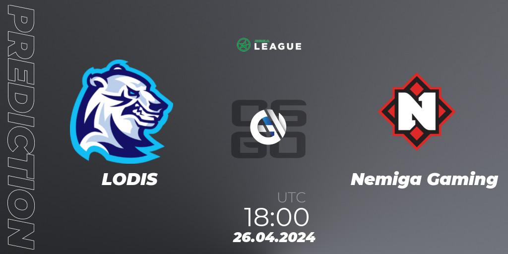 LODIS - Nemiga Gaming: прогноз. 06.05.2024 at 18:00, Counter-Strike (CS2), ESEA Season 49: Advanced Division - Europe