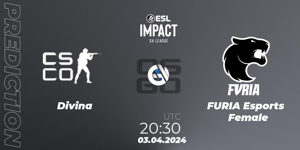 Divina - FURIA Esports Female: прогноз. 03.04.24, CS2 (CS:GO), ESL Impact League Season 5: South America