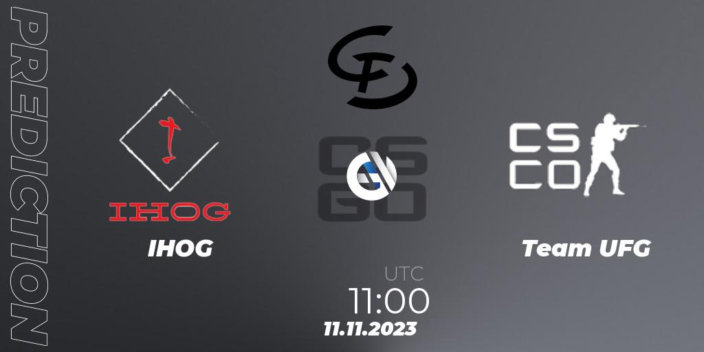 IHOG - Team UFG: прогноз. 11.11.2023 at 11:00, Counter-Strike (CS2), Europebet Cup 2023