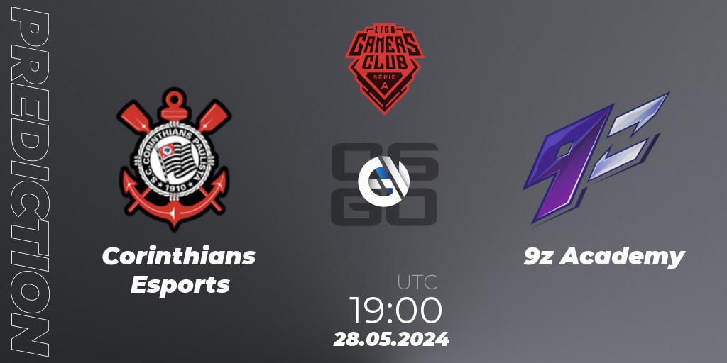 Corinthians Esports - 9z Academy: прогноз. 28.05.2024 at 22:00, Counter-Strike (CS2), Gamers Club Liga Série A: May 2024