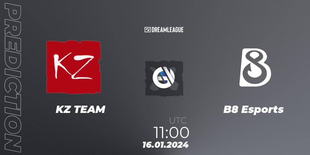 KZ TEAM - B8 Esports: прогноз. 16.01.24, Dota 2, DreamLeague Season 22: Western Europe Closed Qualifier