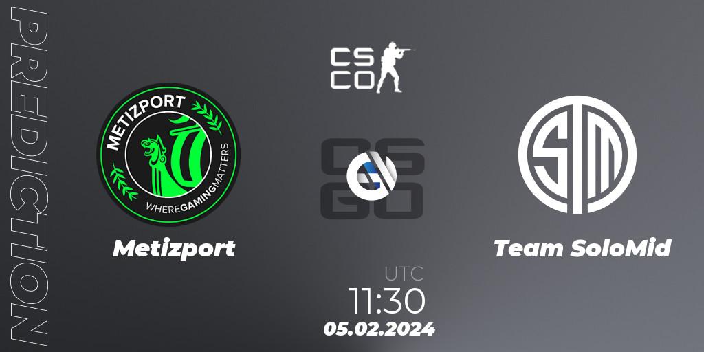 Metizport - Team SoloMid: прогноз. 05.02.2024 at 12:20, Counter-Strike (CS2), European Pro League Season 13