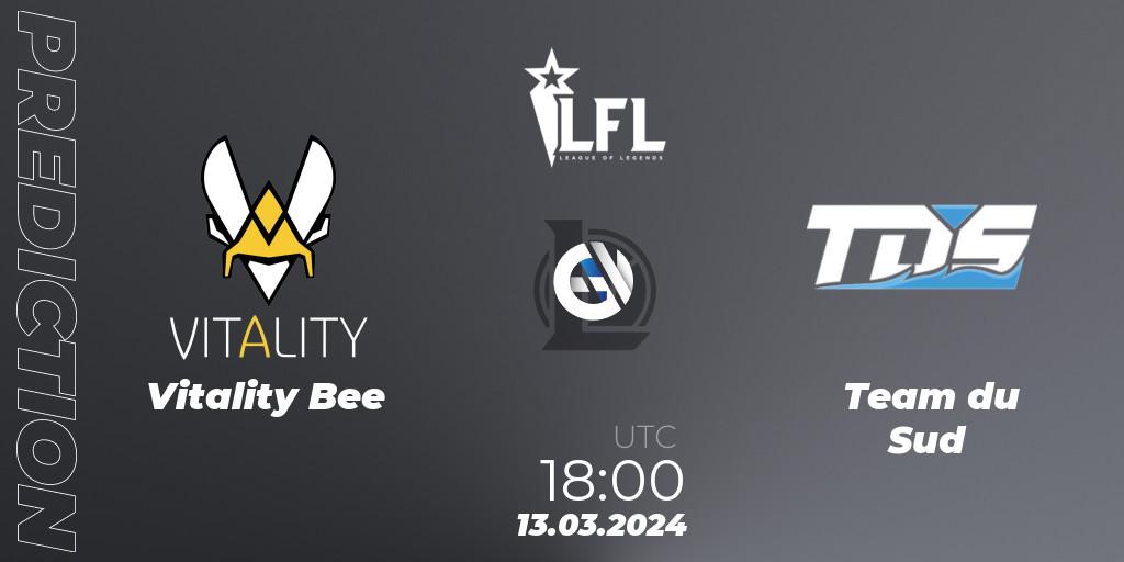 Vitality Bee - Team du Sud: прогноз. 13.03.24, LoL, LFL Spring 2024
