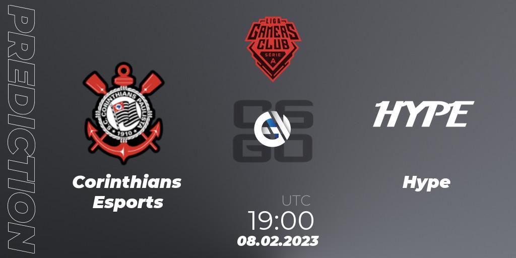 Corinthians Esports - Hype: прогноз. 08.02.2023 at 19:00, Counter-Strike (CS2), Gamers Club Liga Série A: January 2023