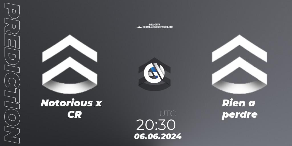 Notorious x CR - Rien a perdre: прогноз. 06.06.2024 at 19:30, Call of Duty, Call of Duty Challengers 2024 - Elite 3: EU