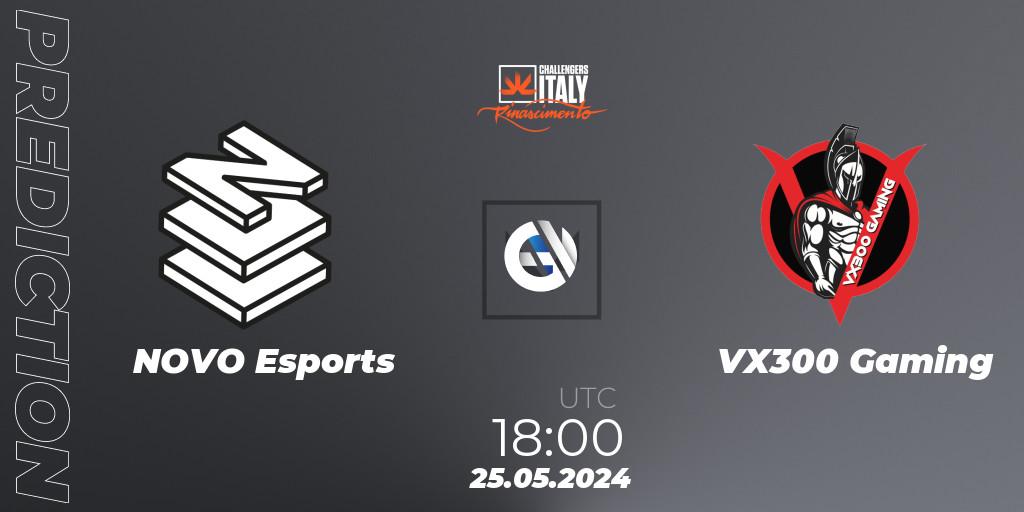 NOVO Esports - VX300 Gaming: прогноз. 25.05.2024 at 18:30, VALORANT, VALORANT Challengers 2024 Italy: Rinascimento Split 2