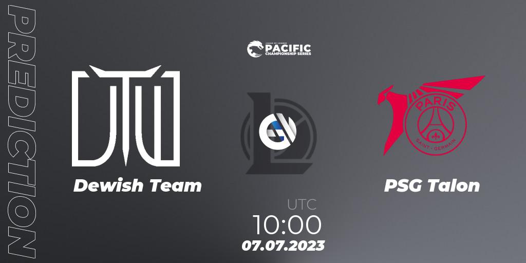 Dewish Team - PSG Talon: прогноз. 07.07.2023 at 10:00, LoL, PACIFIC Championship series Group Stage