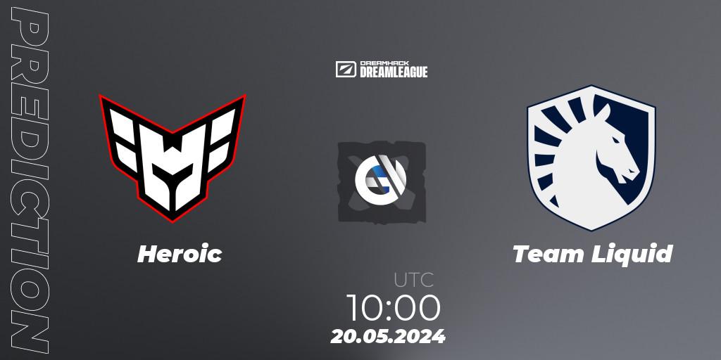 Heroic - Team Liquid: прогноз. 20.05.2024 at 10:00, Dota 2, DreamLeague Season 23