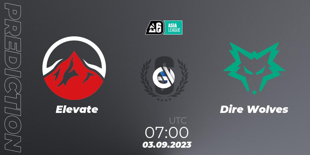 Elevate - Dire Wolves: прогноз. 03.09.2023 at 07:00, Rainbow Six, SEA League 2023 - Stage 2