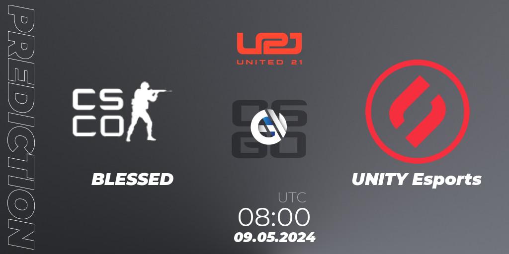 BLESSED - UNITY Esports: прогноз. 09.05.2024 at 08:00, Counter-Strike (CS2), United21 Season 15