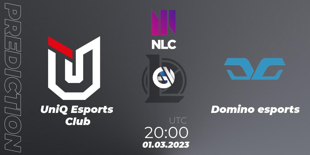 UniQ Esports Club - Domino esports: прогноз. 01.03.2023 at 20:00, LoL, NLC 1st Division Spring 2023