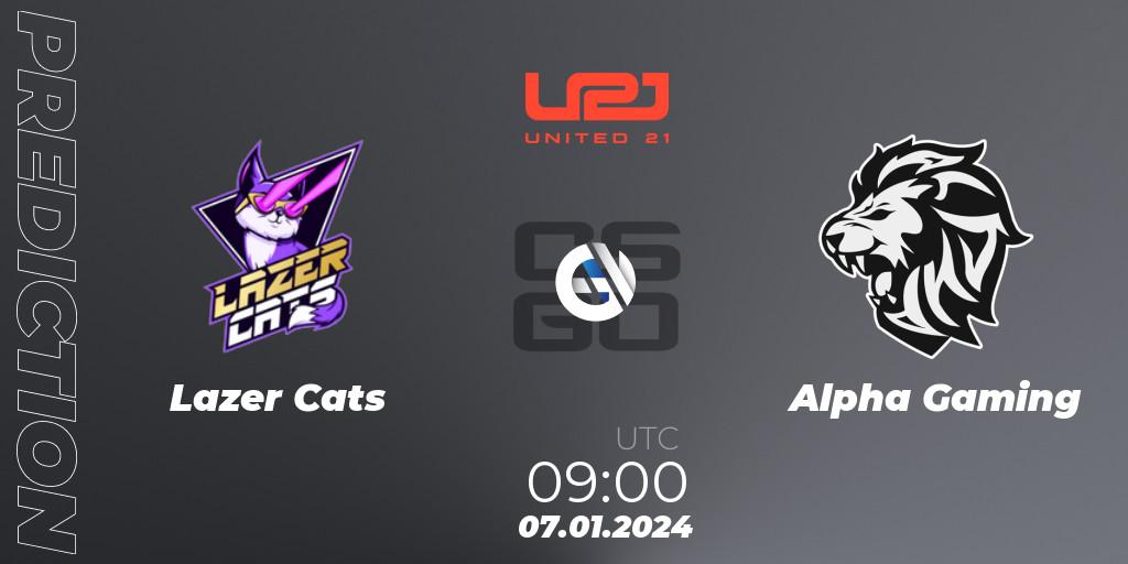 Lazer Cats - Alpha Gaming: прогноз. 07.01.24, CS2 (CS:GO), United21 Season 10