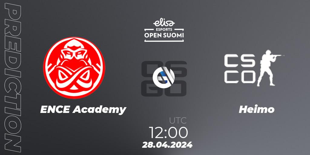 ENCE Academy - Heimo Esports: прогноз. 28.04.24, CS2 (CS:GO), Elisa Open Suomi Season 6