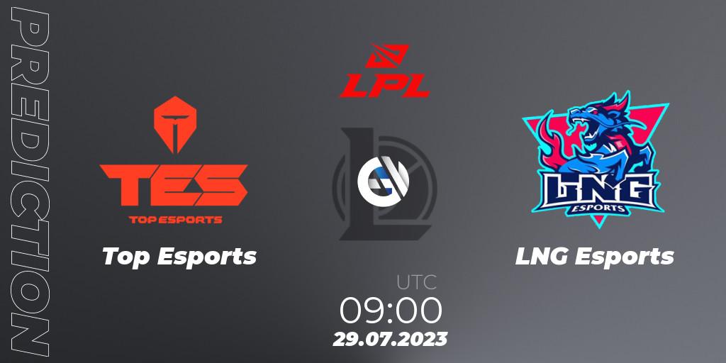 Top Esports - LNG Esports: прогноз. 29.07.2023 at 09:00, LoL, LPL Summer 2023 - Playoffs