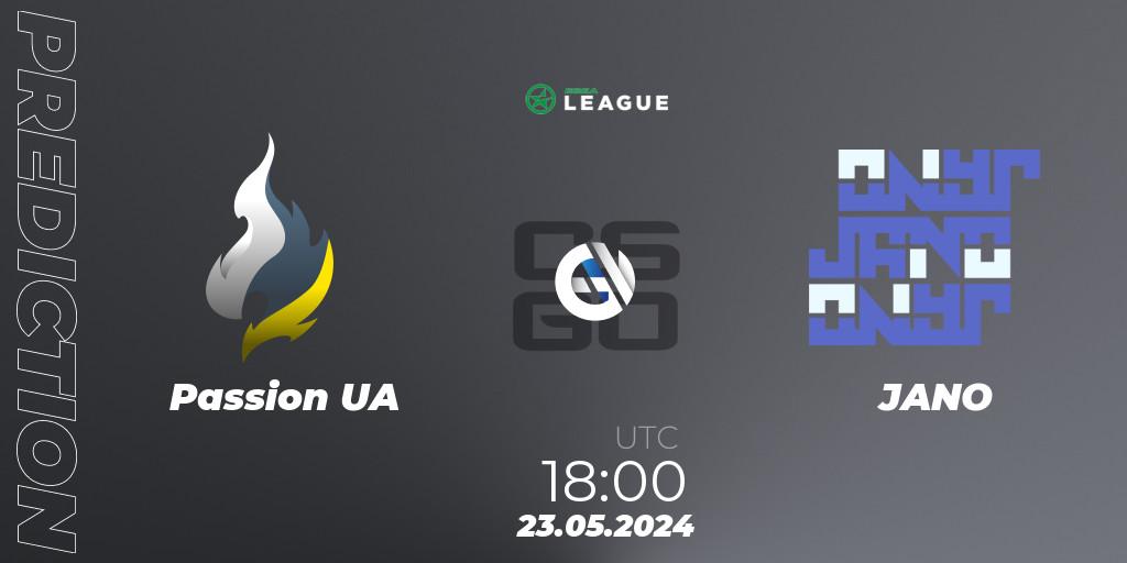 Passion UA - JANO: прогноз. 23.05.2024 at 18:00, Counter-Strike (CS2), ESEA Season 49: Advanced Division - Europe