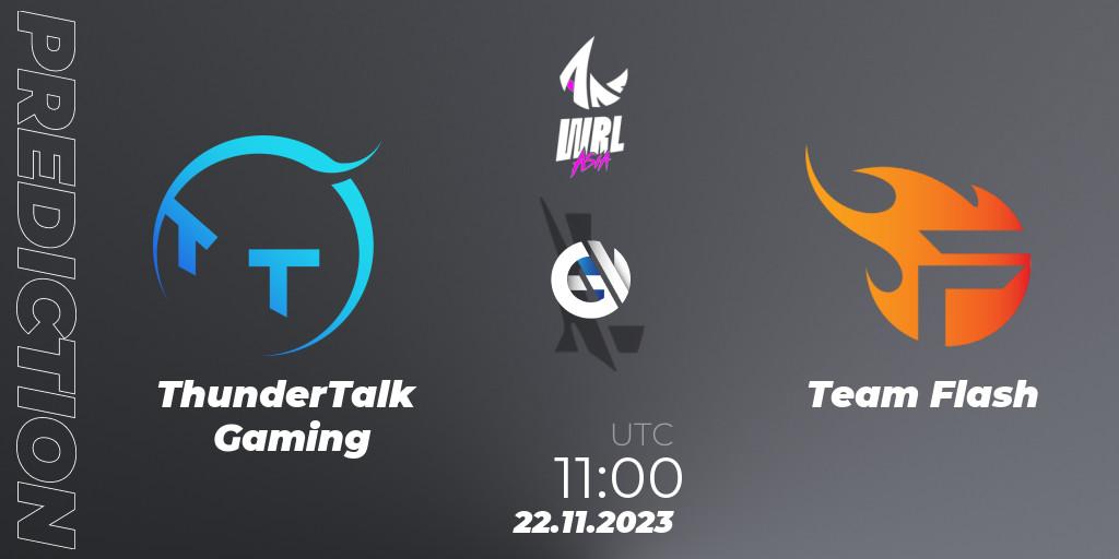 ThunderTalk Gaming - Team Flash: прогноз. 22.11.2023 at 11:00, Wild Rift, WRL Asia 2023 - Season 2 - Regular Season