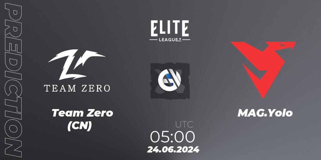 Team Zero (CN) - MAG.Yolo: прогноз. 24.06.2024 at 05:00, Dota 2, Elite League Season 2: China Closed Qualifier