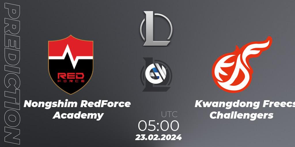 Nongshim RedForce Academy - Kwangdong Freecs Challengers: прогноз. 23.02.24, LoL, LCK Challengers League 2024 Spring - Group Stage