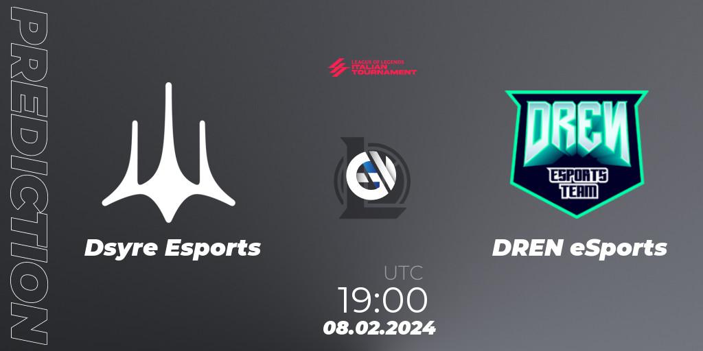 Dsyre Esports - DREN eSports: прогноз. 08.02.2024 at 19:00, LoL, LoL Italian Tournament Spring 2024