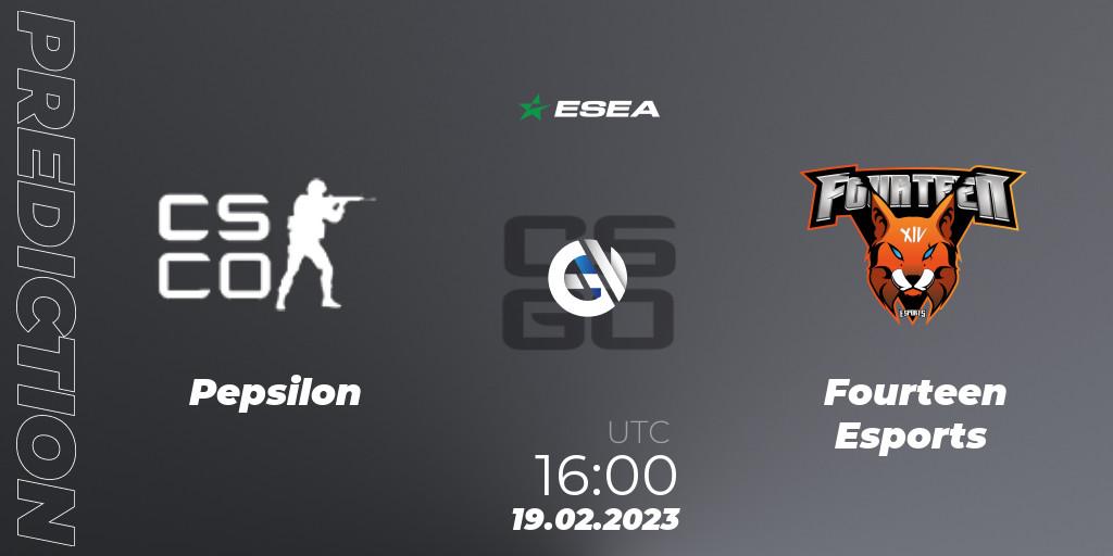 Pepsilon - Fourteen Esports: прогноз. 01.03.23, CS2 (CS:GO), ESEA Season 44: Advanced Division - Europe