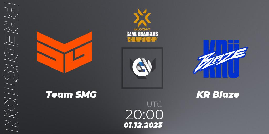 Team SMG - KRÜ Blaze: прогноз. 01.12.2023 at 17:15, VALORANT, VCT 2023: Game Changers Championship