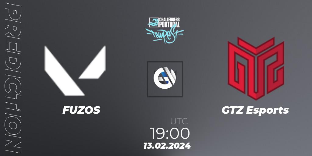 FUZOS - GTZ Esports: прогноз. 13.02.24, VALORANT, VALORANT Challengers 2024 Portugal: Tempest Split 1