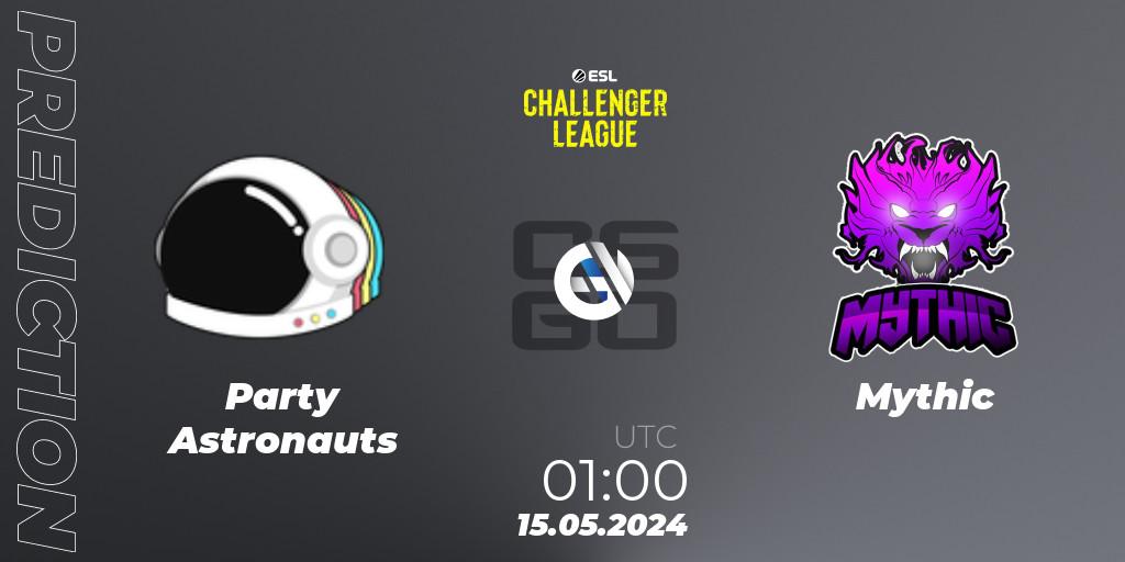 Party Astronauts - Mythic: прогноз. 15.05.2024 at 01:00, Counter-Strike (CS2), ESL Challenger League Season 47: North America