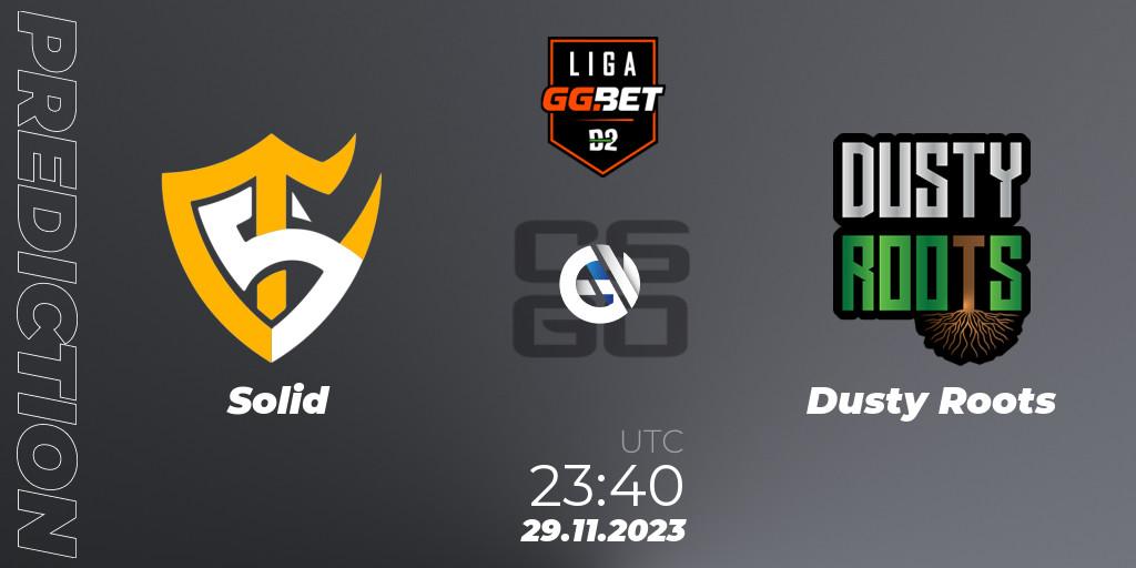 Solid - Dusty Roots: прогноз. 29.11.2023 at 23:00, Counter-Strike (CS2), Dust2 Brasil Liga Season 2