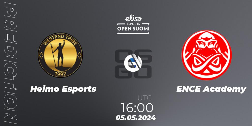 Heimo Esports - ENCE Academy: прогноз. 05.05.2024 at 16:00, Counter-Strike (CS2), Elisa Open Suomi Season 6