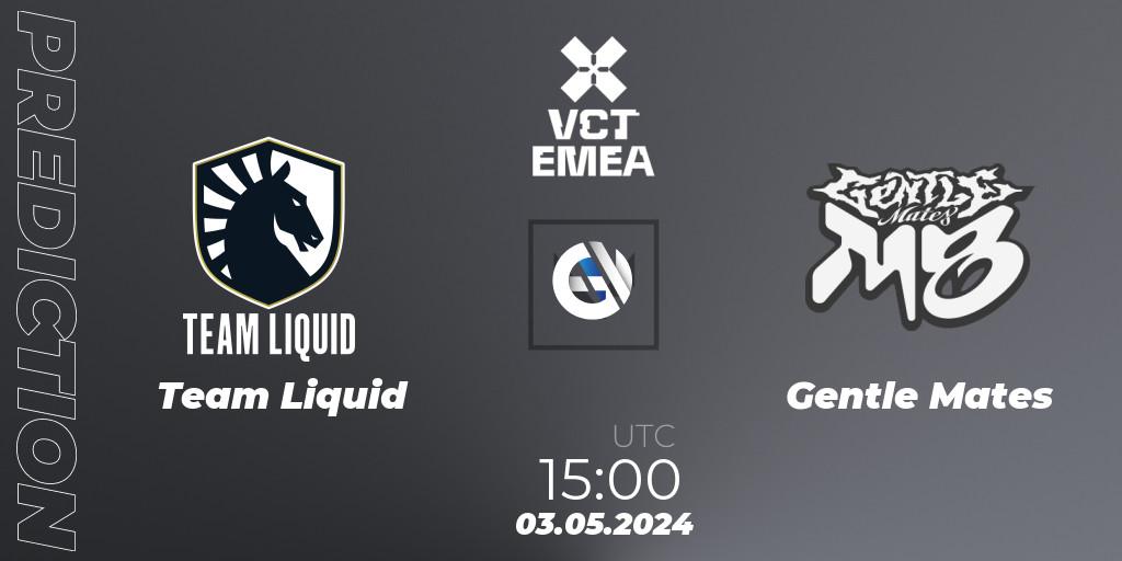 Team Liquid - Gentle Mates: прогноз. 03.05.2024 at 15:00, VALORANT, VALORANT Champions Tour 2024: EMEA League - Stage 1 - Group Stage