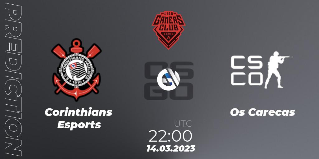 Corinthians Esports - Os Carecas: прогноз. 14.03.2023 at 22:00, Counter-Strike (CS2), Gamers Club Liga Série A: February 2023