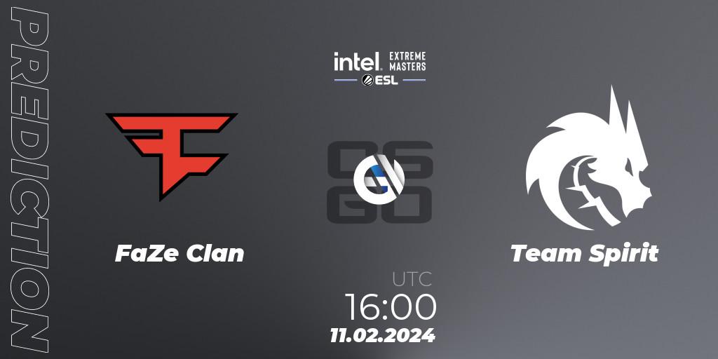 FaZe Clan - Team Spirit: прогноз. 11.02.2024 at 16:00, Counter-Strike (CS2), IEM Katowice 2024