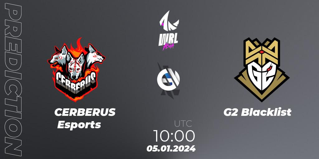 CERBERUS Esports - G2 Blacklist: прогноз. 05.01.2024 at 10:00, Wild Rift, WRL Asia 2023 - Season 2: Asia-Pacific Conference