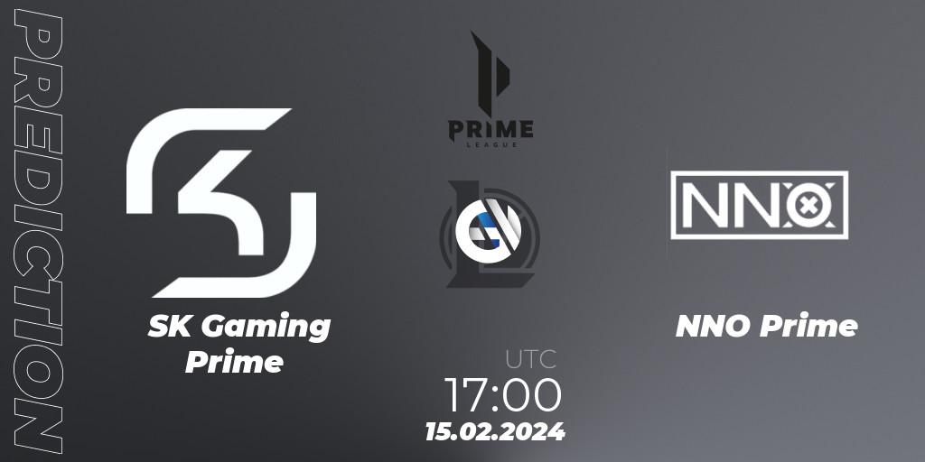 SK Gaming Prime - NNO Prime: прогноз. 17.01.2024 at 17:00, LoL, Prime League Spring 2024 - Group Stage