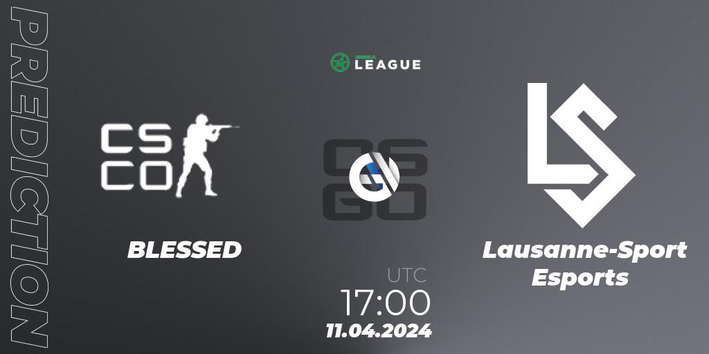 BLESSED - Lausanne-Sport Esports: прогноз. 11.04.2024 at 17:00, Counter-Strike (CS2), ESEA Season 49: Advanced Division - Europe