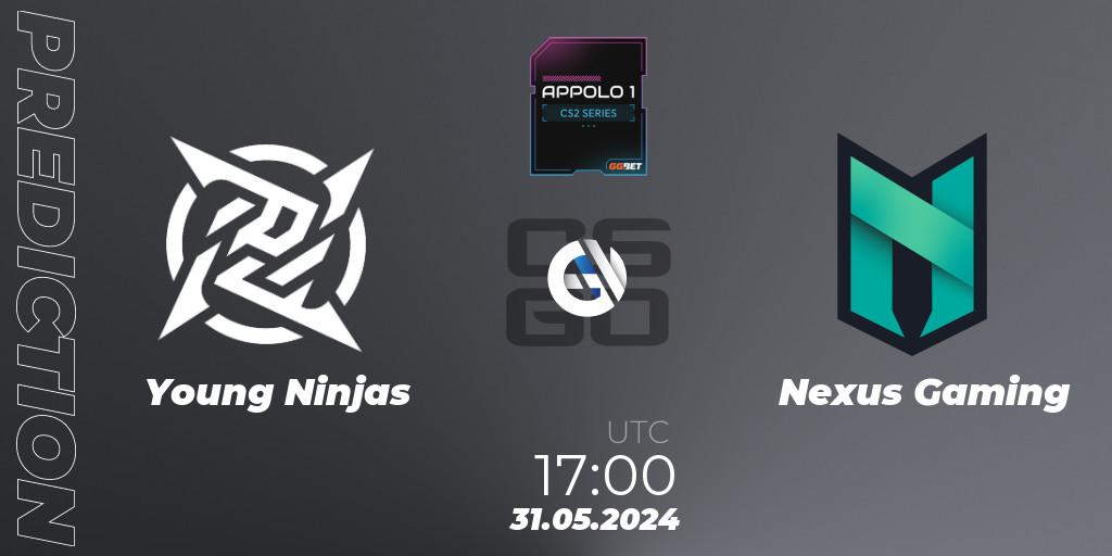 Young Ninjas - Nexus Gaming: прогноз. 31.05.2024 at 17:00, Counter-Strike (CS2), Appolo1 Series: Phase 2