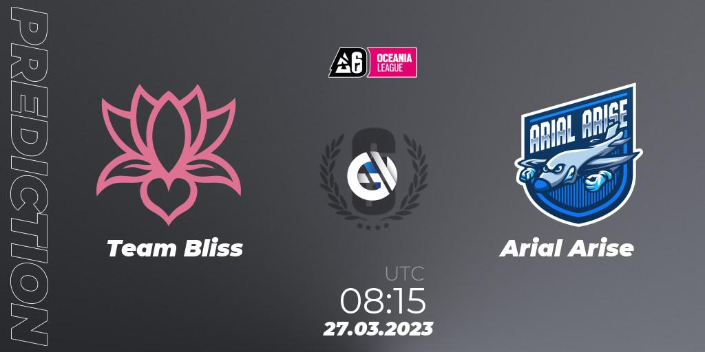 Team Bliss - Arial Arise: прогноз. 27.03.23, Rainbow Six, Oceania League 2023 - Stage 1