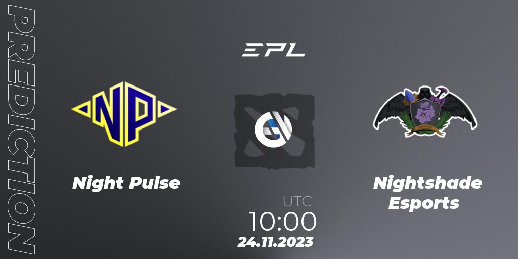 Night Pulse - Nightshade Esports: прогноз. 26.11.2023 at 10:03, Dota 2, European Pro League Season 14