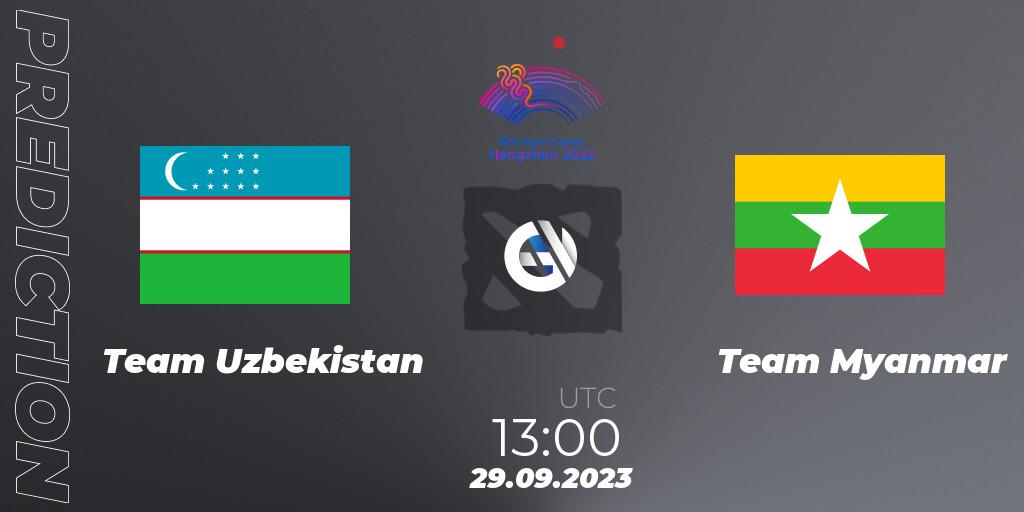 Team Uzbekistan - Team Myanmar: прогноз. 29.09.2023 at 13:00, Dota 2, 2022 Asian Games