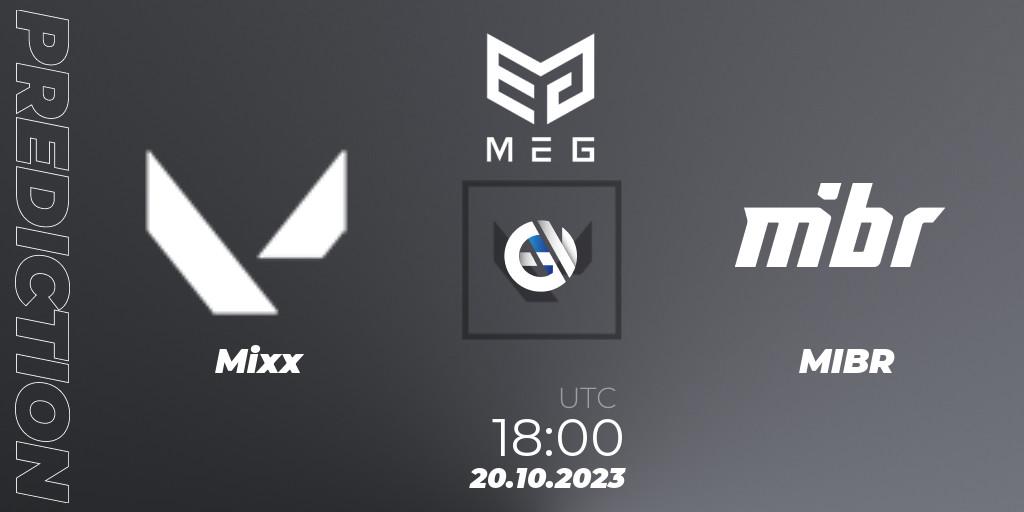 Mixx - MIBR: прогноз. 20.10.23, VALORANT, Multiplatform Esports Game 2023