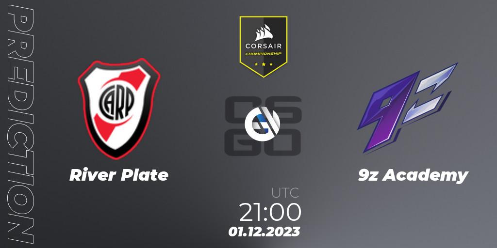 River Plate - 9z Academy: прогноз. 01.12.23, CS2 (CS:GO), Corsair Championship 2023