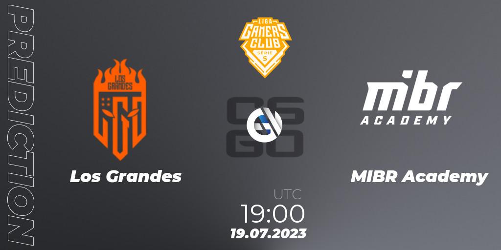 Los Grandes - MIBR Academy: прогноз. 19.07.2023 at 19:00, Counter-Strike (CS2), Gamers Club Liga Série S: Season 3