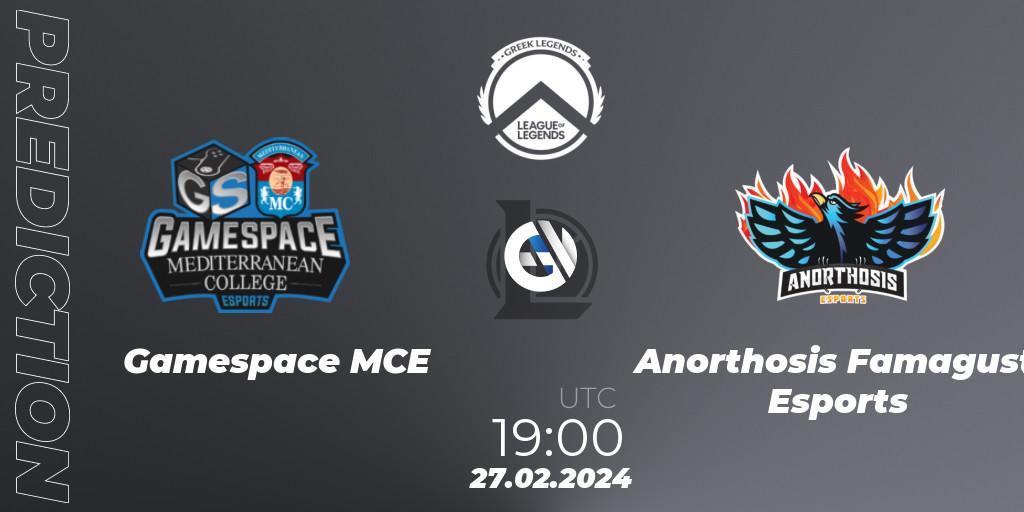 Gamespace MCE - Anorthosis Famagusta Esports: прогноз. 27.02.2024 at 19:00, LoL, GLL Spring 2024