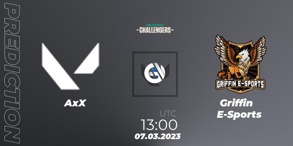AxX - Griffin E-Sports: прогноз. 07.03.2023 at 13:00, VALORANT, VALORANT Challengers 2023: Hong Kong and Taiwan Split 1