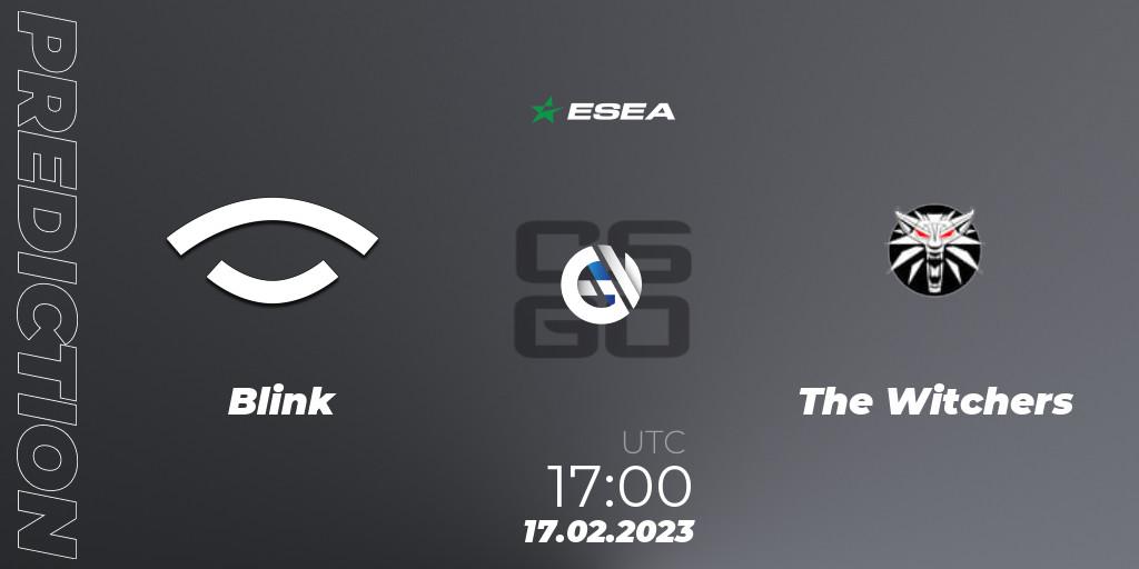 Blink - The Witchers: прогноз. 20.02.2023 at 17:00, Counter-Strike (CS2), ESEA Season 44: Advanced Division - Europe