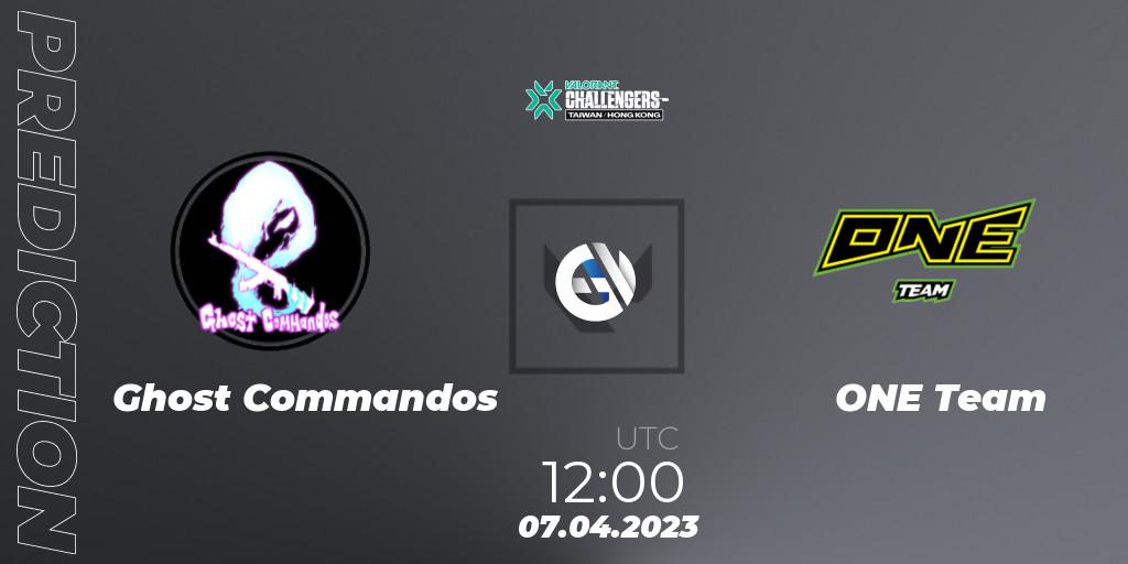 Ghost Commandos - ONE Team: прогноз. 07.04.2023 at 13:20, VALORANT, VALORANT Challengers 2023: Hong Kong & Taiwan Split 2 - Group stage