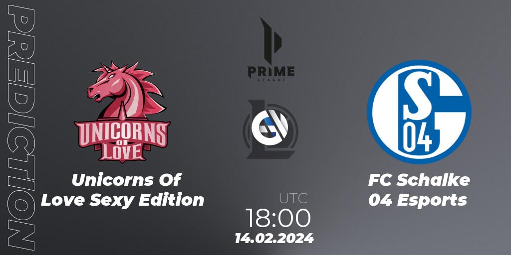 Unicorns Of Love Sexy Edition - FC Schalke 04 Esports: прогноз. 14.02.24, LoL, Prime League Spring 2024 - Group Stage