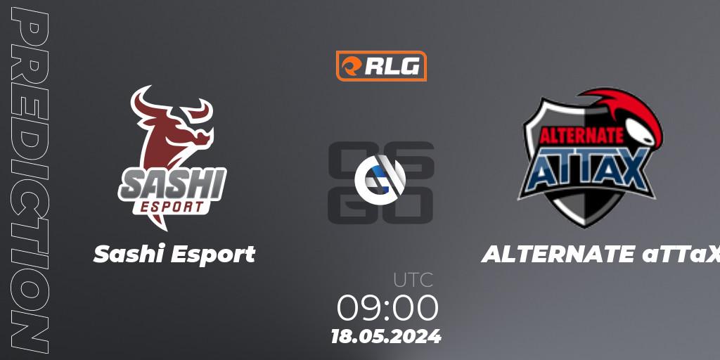 Sashi Esport - ALTERNATE aTTaX: прогноз. 18.05.2024 at 09:00, Counter-Strike (CS2), RES European Series #4